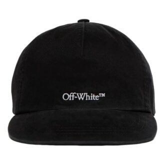 Off-White Herre-cap med brodert logo i svart