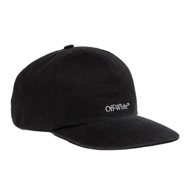 Off-White Herre-cap med brodert logo i svart