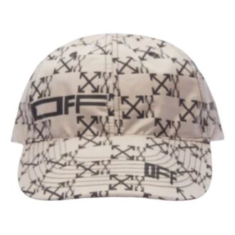 Off-White herre-cap med pil-trykk i kremhvit