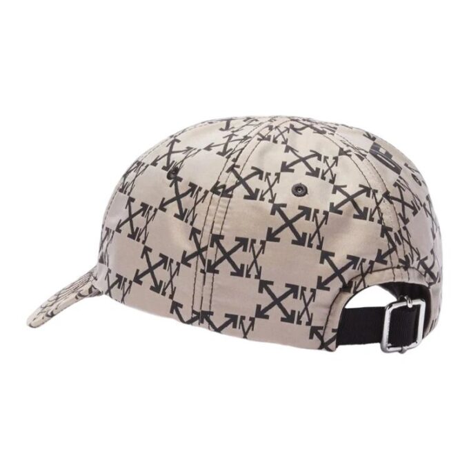 Off-White herre-cap med pil-trykk i kremhvit