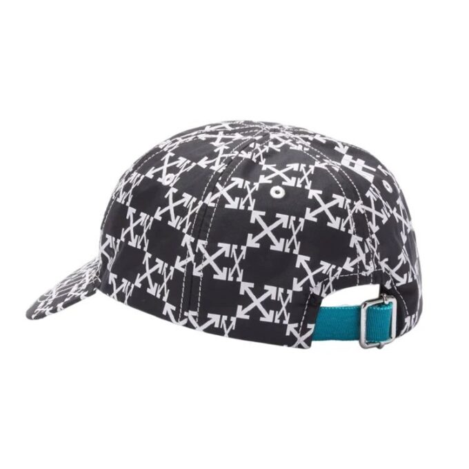 Off-White herre cap med pil-trykk, svart/hvit