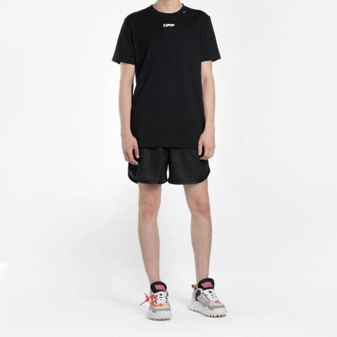 Off-White Herre Caravaggio Arrow Back Printing Kortærmet Vanlig versjon Svart T-skjorte