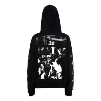 Off-White Herre Caravaggio med trykk på ryggen, svart Off-White Herre Caravaggio med trykk på ryggen, svart