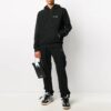 Off-White Herre-cargobukser/joggebukser med elastisk linning og logo, slim fit, svart