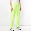 Off-White Herre-cargobukser med lommer og elastisk linning/joggebukser/bukser i fluorescerende grønt