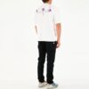 Off-White Herre Casual Bomull Rundhalset Kortærmet Løs Passform Hvit T-skjorte