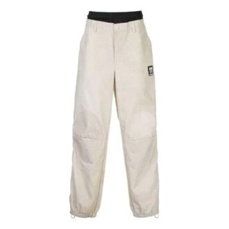 Off-White Herre casual lange bukser/bukser løs passform beige