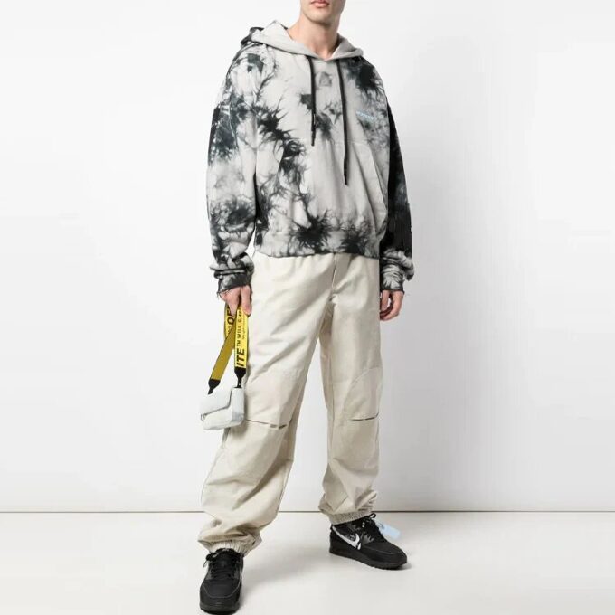 Off-White Herre casual lange bukser/bukser løs passform beige