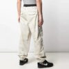 Off-White Herre casual lange bukser/bukser løs passform beige