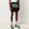 Off-White Herre CO VIRGIL ABLOH Rubber Strap Mesh Casual Shorts Svart