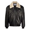 Off-White Herre Cortex Aviator-jakke, løs passform, svart