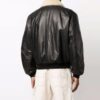 Off-White Herre Cortex Aviator-jakke, løs passform, svart
