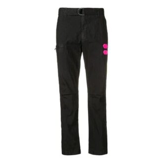 Off-White Herre D-midje Casual lange bukser/slacks Slim Fit Svart