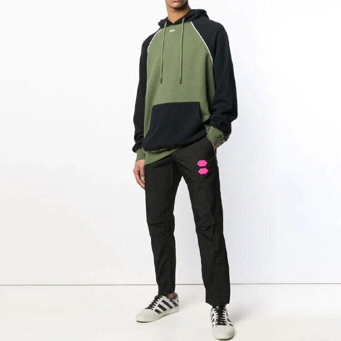 Off-White Herre D-midje Casual lange bukser/slacks Slim Fit Svart