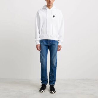 Off-White Herre Degrad Arrows Loose Fit Hvit Off-White Herre Degrad Arrows Loose Fit Hvit