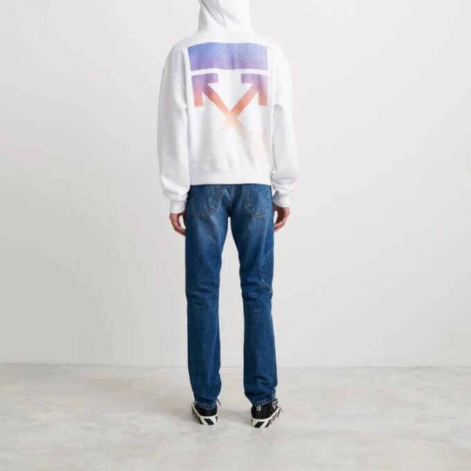 Off-White Herre Degrad Arrows Loose Fit Hvit