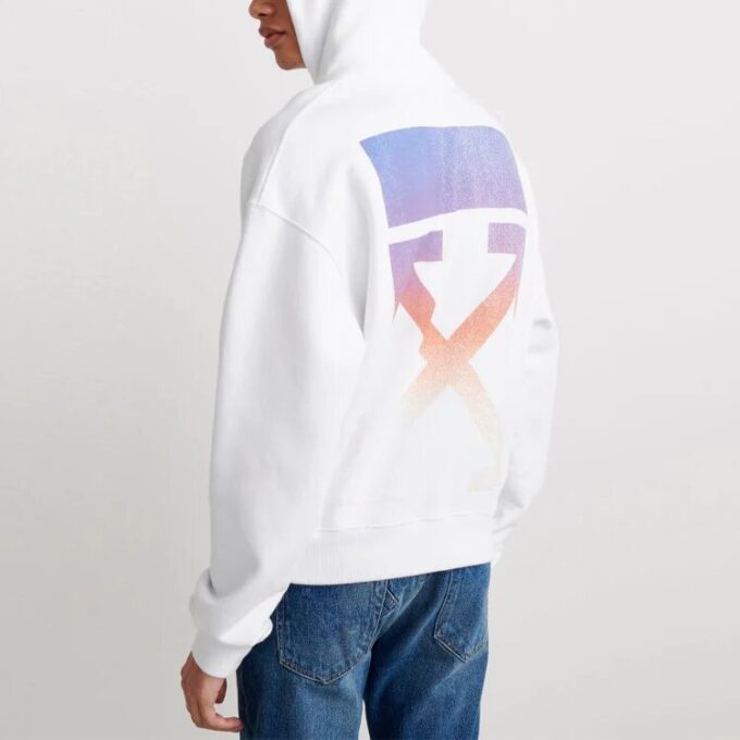 Off-White Herre Degrad Arrows Loose Fit Hvit