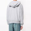 Off-White Herre Devil-trykk med hette og lange ermer, grå