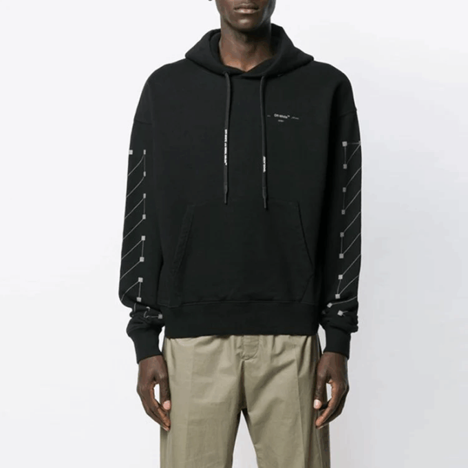 Off-White Herre Diag Backbone Printing Svart