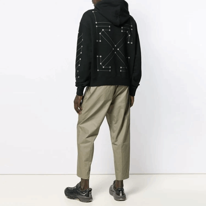 Off-White Herre Diag Backbone Printing Svart