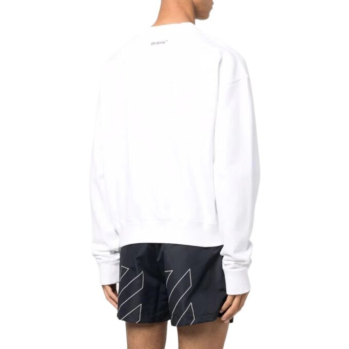 Off-White Herre Elizabeth-trykk Langermet Hvit