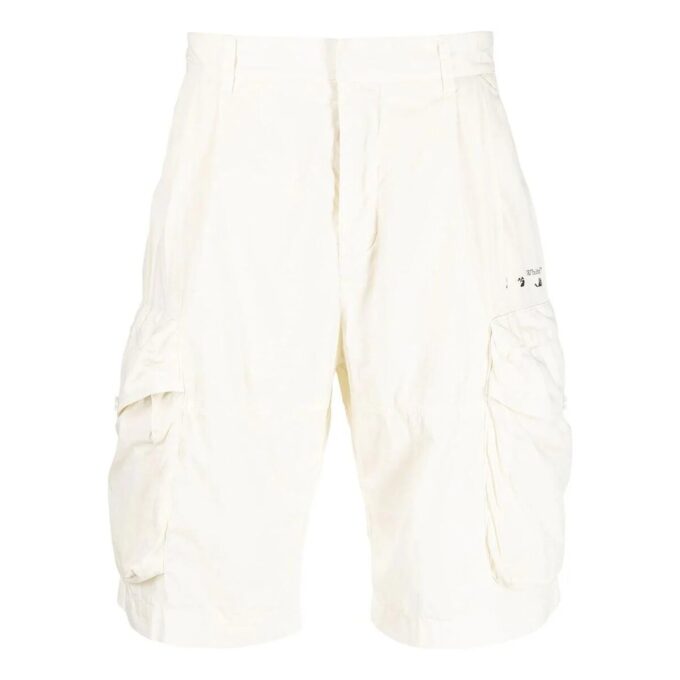 Off-White Herre ensfargede fritidsshorts Hvite