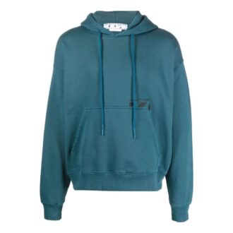 Off-White Herre ensfarget casual langermet blå