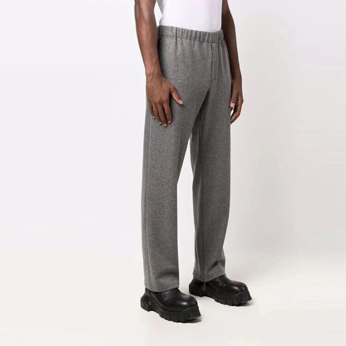 Off-White Herre ensfarget casual rett bukser/joggebukse Grå
