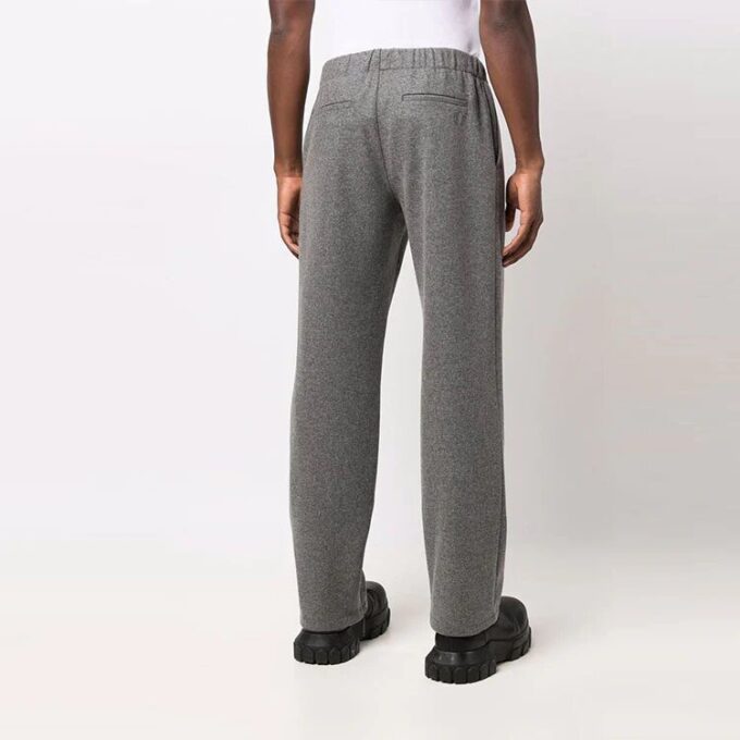 Off-White Herre ensfarget casual rett bukser/joggebukse Grå