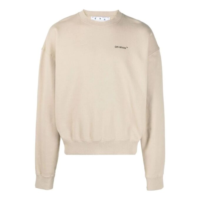 Off-White Herre Ensfarget Langermet Khaki