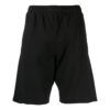 Off-White Herre ensfarget med trykk på baksiden, elastisk linning, rette Shorts, svart