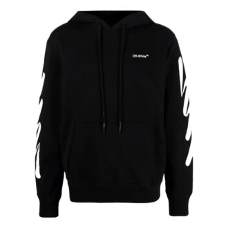 Off-White Herre ensfarget mønstertrykk svart Off-White Herre ensfarget mønstertrykk svart
