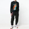 Off-White Herre ensfarget sportbukser med lommer/joggebukser i løs passform, svart
