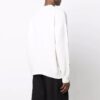 Off-White Herre FW21 Abstrakt trykk Rund hals Pullover Ullgenser Løs passform Hvit