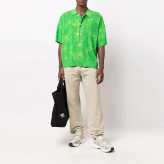 Off-White Herre FW21 Arrow ensfarget pakke med fot, sportsbukser/joggebukser, løs passform, khaki