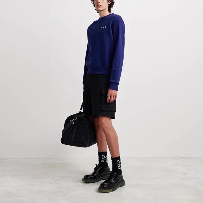Off-White Herre FW21 Arrow Logo Rundhalset genser Blå
