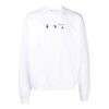 Off-White Herre FW21 Arrow-mønster Rundhalset genser Løs passform Hvit