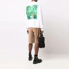 Off-White Herre FW21 Arrow-mønster Rundhalset genser Løs passform Hvit