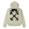 Off-White Herre FW21 Arrow-trykk, løs passform, lys khaki