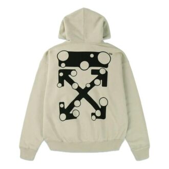 Off-White Herre FW21 Arrow-trykk, løs passform, lys khaki