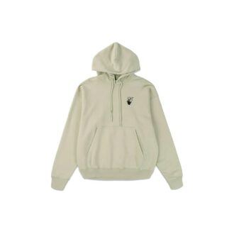 Off-White Herre FW21 Arrow-trykk, løs passform, lys khaki