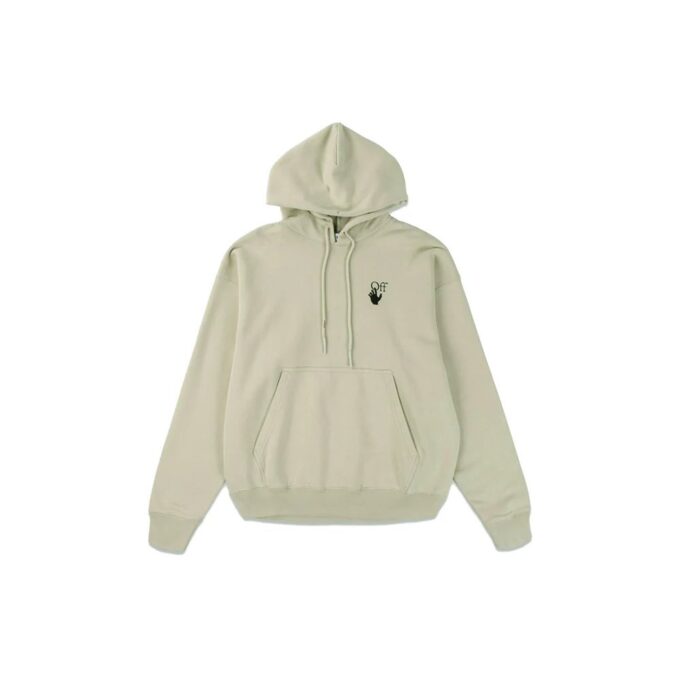Off-White Herre FW21 Arrow-trykk, løs passform, lys khaki
