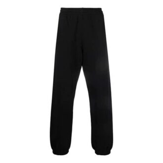 Off-White Herre FW21 Arrows-logo mønster sportsbukser/joggebukser Svart