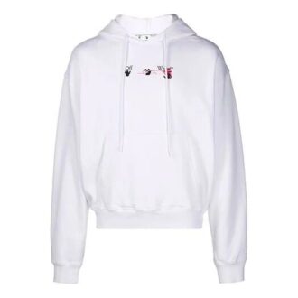 Off-White Herre FW21 Arrows-mønster Alfabettrykk Ensfarget Løs Passform Hvit Off-White Herre FW21 Arrows-mønster Alfabettrykk Ensfarget Løs Passform Hvit