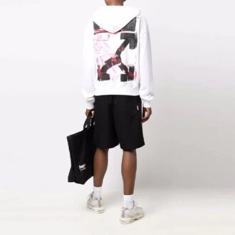 Off-White Herre FW21 Arrows-mønster Alfabettrykk Ensfarget Løs Passform Hvit Off-White Herre FW21 Arrows-mønster Alfabettrykk Ensfarget Løs Passform Hvit