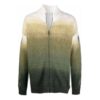 Off-White Herre FW21 Arrows-mønster Glidelås Cardigan Ullgenser Løs Passform Grønn