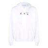 Off-White Herre FW21 Arrows-mønster Hette Langermet Løs Passform Hvit