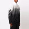 Off-White Herre FW21 Arrows-mønster Jacquard Gradient Glidelås Cardigan Ullgenser Løs Passform Svart