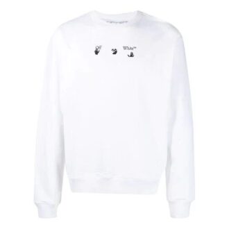 Off-White Herre FW21 Arrows Mønster Løs Passform Hvit Off-White Herre FW21 Arrows Mønster Løs Passform Hvit
