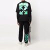 Off-White Herre FW21 Arrows-mønster Sportsbukser/Joggebukser Svart
